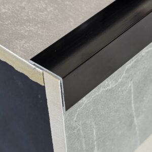 Alum. L-Angle Profiles Polish Black 20x20mm