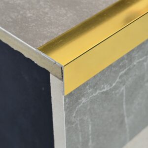 Alum. L-Angle Profiles Polish Gold 20x20mm