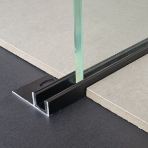 Alum. Shower Glass Profiles Matt Black