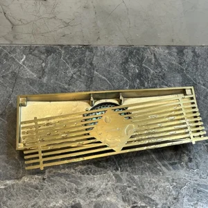 Grill Polish Gold Brass Floor Drain