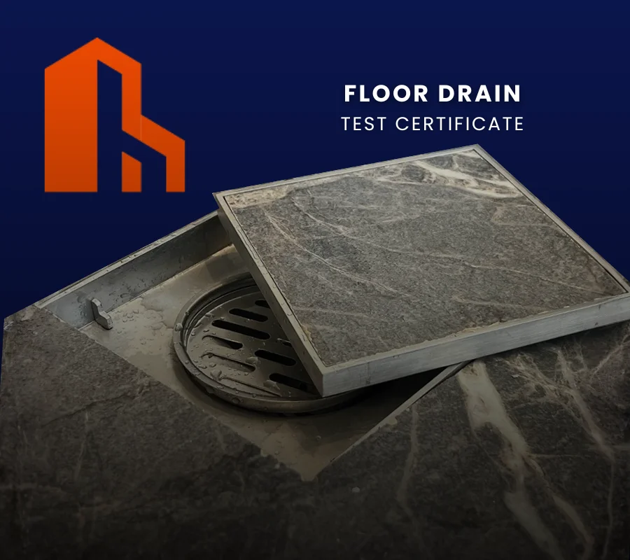 Snowden Floor Drain Test Certificate