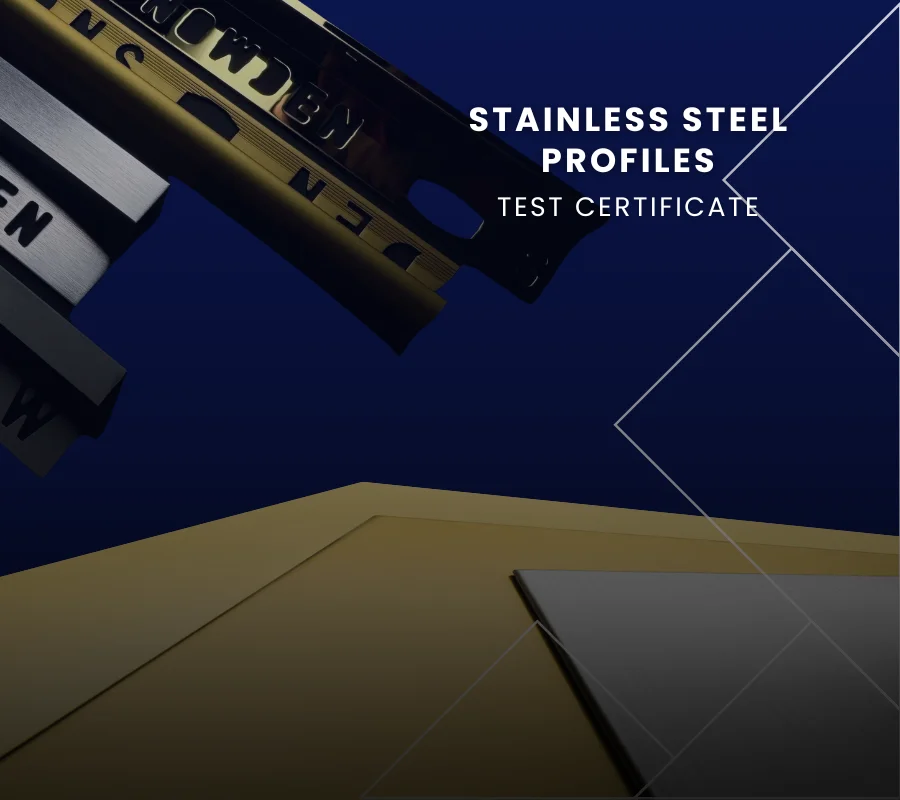 Stainless steel test certificate