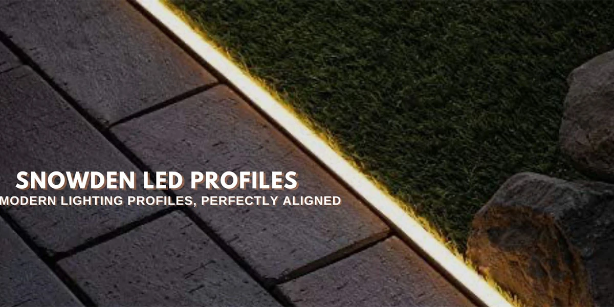 Waterproof In-Ground LED Profiles Manufacturer UAE Durable in-ground outdoor LED profiles installed along a stone walkway, supplied by a specialist LED profiles manufacturer in UAE for landscape lighting.