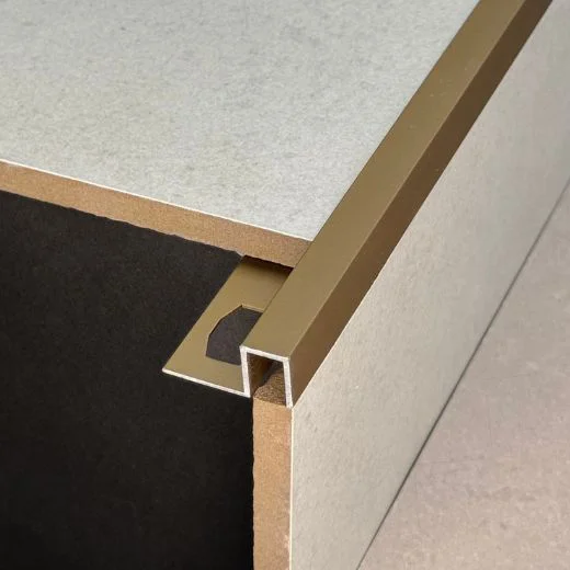 Aluminum Square Profiles Bronze Gold