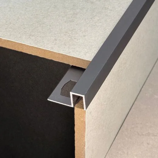 Aluminum Square Profiles Dark Grey