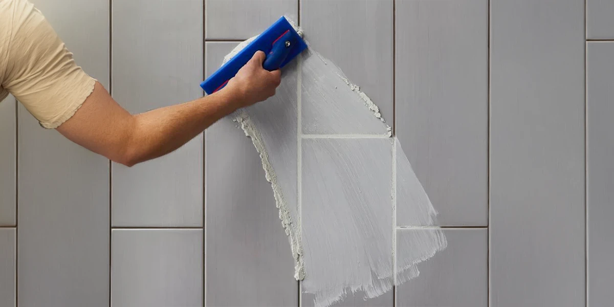 Tile Grout Manufacturer in UAE: How Quality Grout Improves the Lifespan of Tile Installations 1 Professional wall tile grouting using products from a trusted Tile Grout Manufacturer in UAE